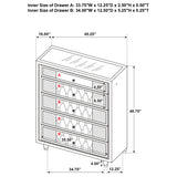Lorient 5-drawer LED Chest of Drawers Ivory and Camel