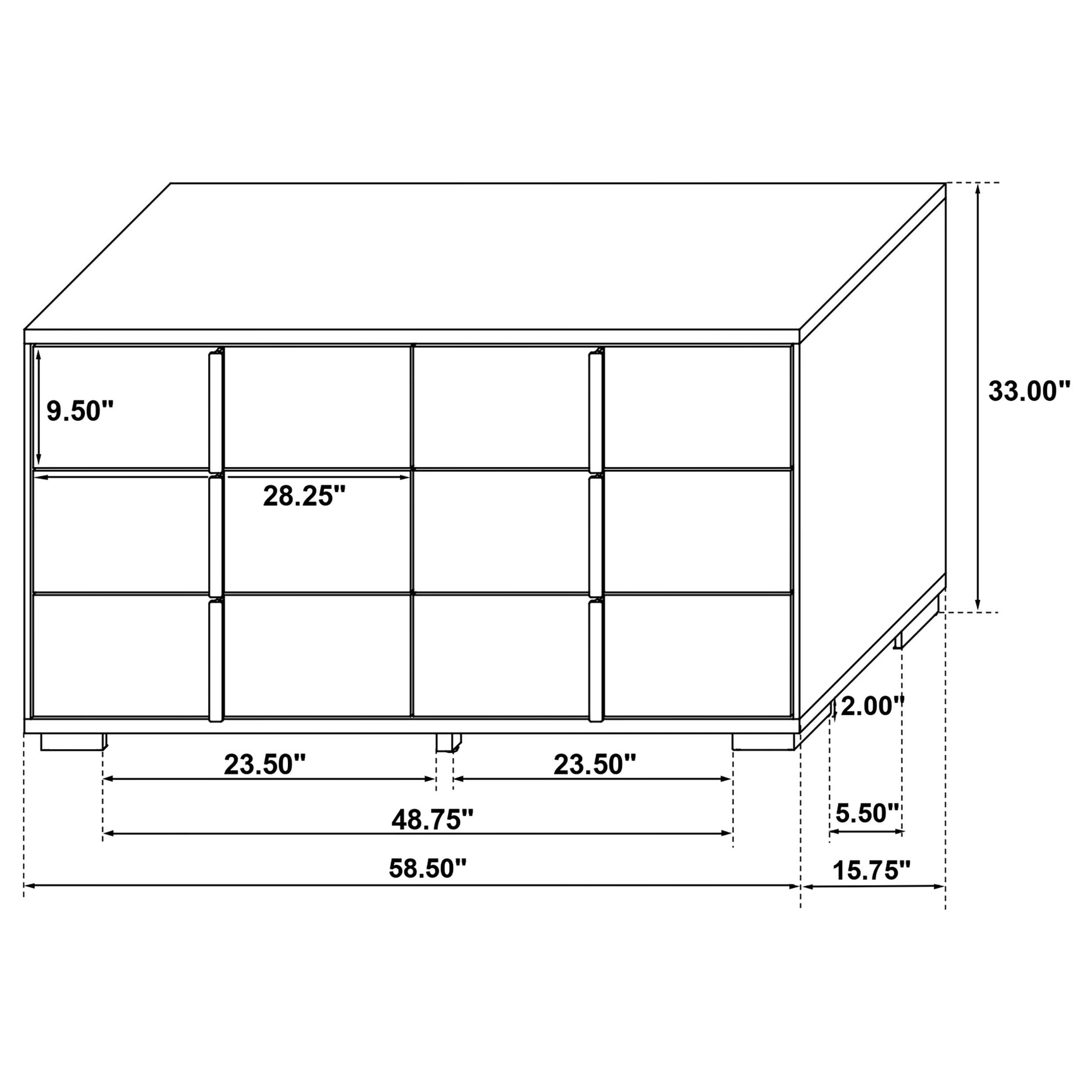 Marceline 4-piece Full Bedroom Set Black - Tampa Furniture Outlet