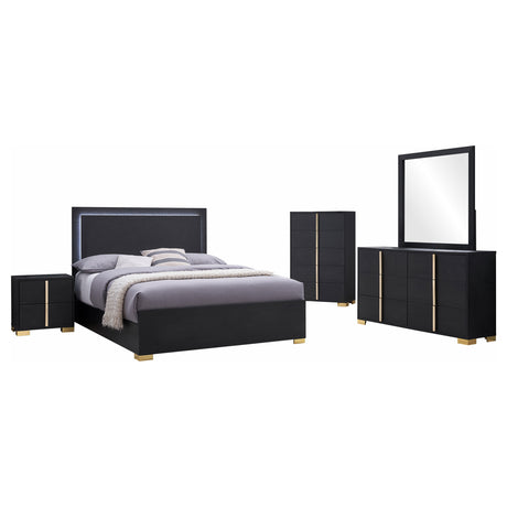 Marceline 5-piece Full Bedroom Set Black - Tampa Furniture Outlet