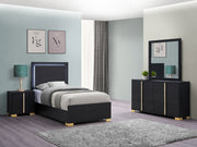 Tampa Furniture Outlet - Coaster - Marceline 4-piece Twin Bedroom Set Black - 222831T-S4