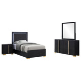Marceline 4-piece Twin Bedroom Set Black - Tampa Furniture Outlet
