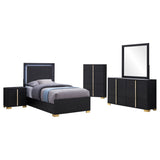 Marceline 5-piece Twin Bedroom Set Black - Tampa Furniture Outlet