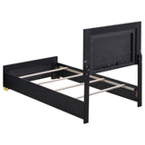 Marceline Wood Twin LED Panel Bed Black - Tampa Furniture Outlet