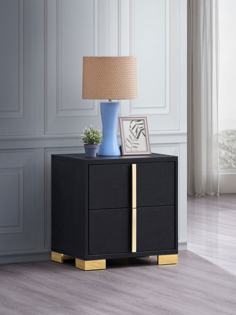 Marceline 2-drawer Nightstand Black - Tampa Furniture Outlet