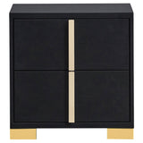 Marceline 2-drawer Nightstand Black - Tampa Furniture Outlet