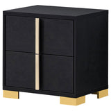 Marceline 2-drawer Nightstand Black - Tampa Furniture Outlet