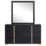 Marceline 6-drawer Dresser with Mirror Black - Tampa Furniture Outlet