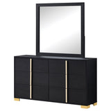 Marceline 6-drawer Dresser with Mirror Black - Tampa Furniture Outlet