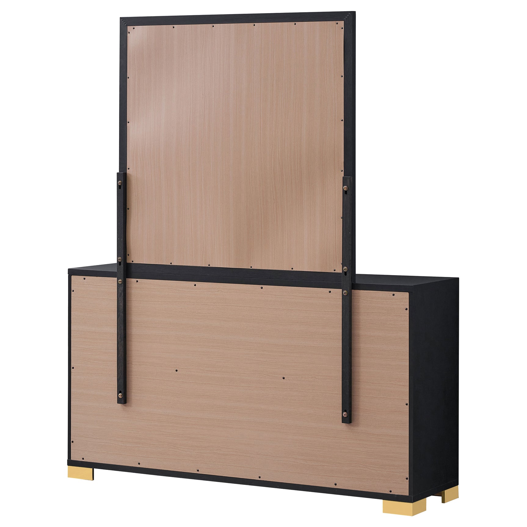 Marceline 6-drawer Dresser with Mirror Black - Tampa Furniture Outlet