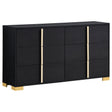 Tampa Furniture Outlet - Coaster - Marceline 6-drawer Dresser Black - 222833