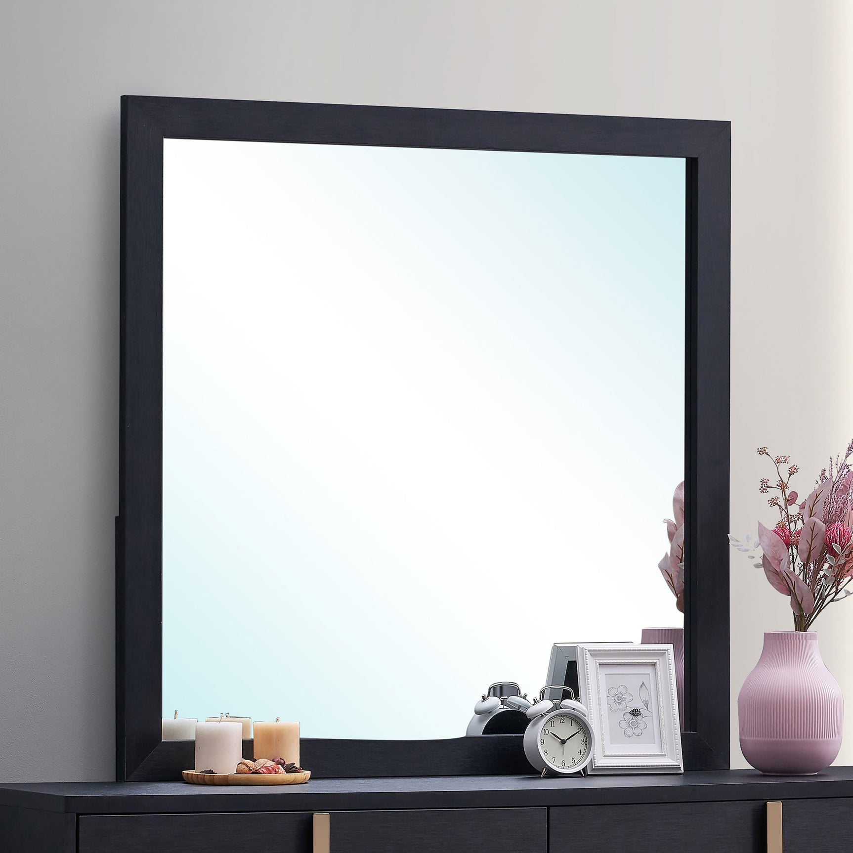 Marceline Dresser Mirror Black - Tampa Furniture Outlet