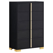 Tampa Furniture Outlet - Coaster - Marceline 5-drawer Bedroom Chest Black - 222835
