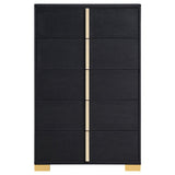 Marceline 5-drawer Bedroom Chest Black - Tampa Furniture Outlet