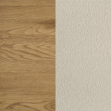 Bennett 78-inch Eastern King Upholstered Panel Bed Cream and Light Oak