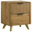 Tampa Furniture Outlet - Coaster - Bennett 2-drawer Bedroom Nightstand Bedside Table Light Oak - 222902