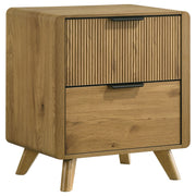 Tampa Furniture Outlet - Coaster - Bennett 2-drawer Bedroom Nightstand Bedside Table Light Oak - 222902