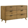 Tampa Furniture Outlet - Coaster - Bennett 6-drawer Bedroom Dresser Cabinet Light Oak - 222903