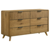 Tampa Furniture Outlet - Coaster - Bennett 6-drawer Bedroom Dresser Cabinet Light Oak - 222903