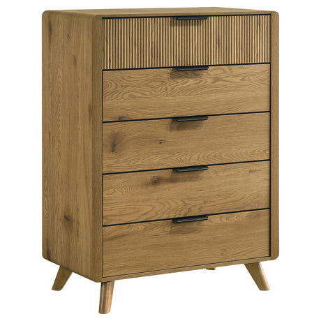 Tampa Furniture Outlet - Coaster - Bennett 5-drawer Bedroom Chest of Drawers Light Oak - 222905