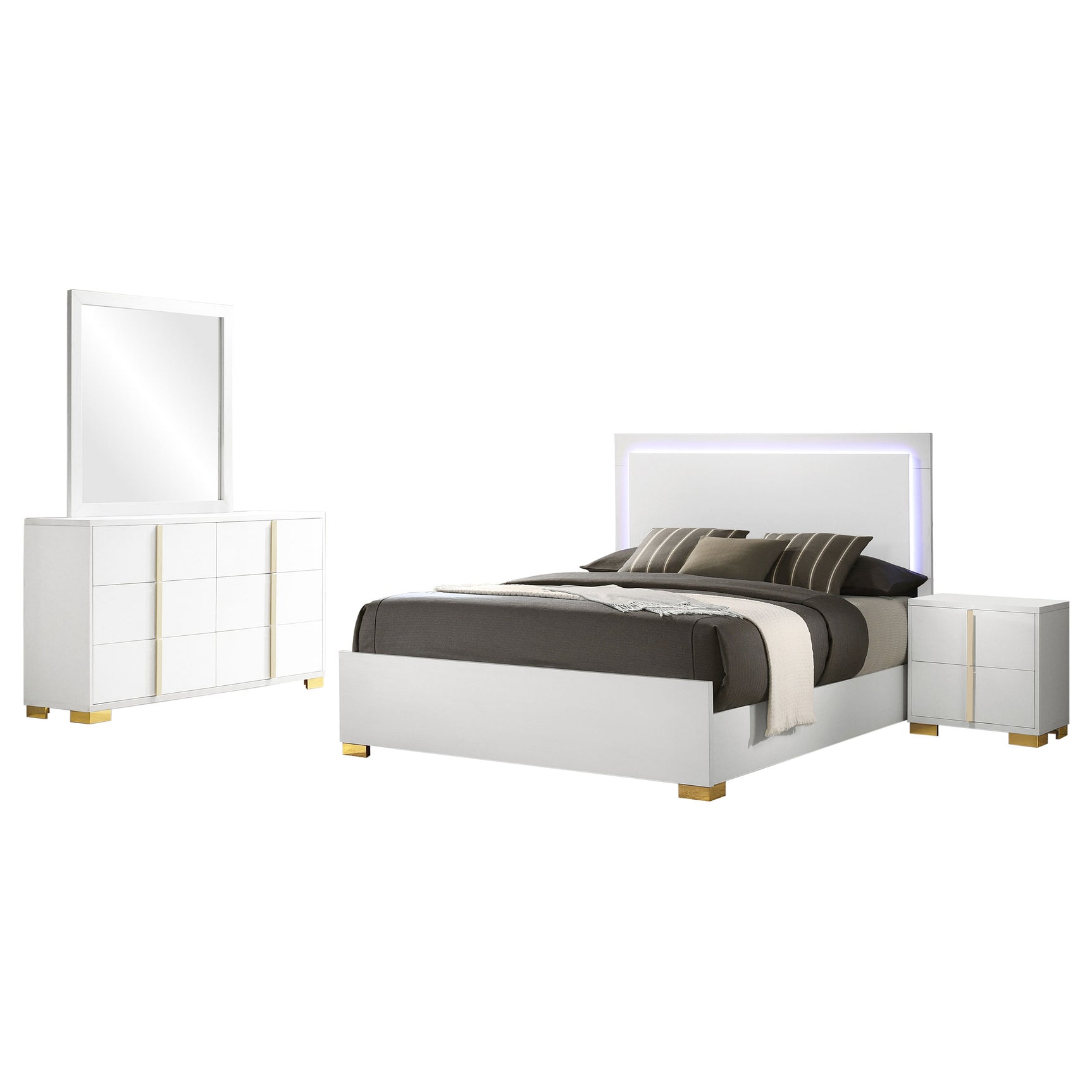 Marceline 4-piece Full Bedroom Set White - Tampa Furniture Outlet