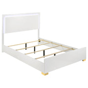 Tampa Furniture Outlet - Coaster - Marceline Wood Queen LED Panel Bed White - 222931Q