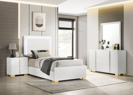 Tampa Furniture Outlet - Coaster - Marceline 4-piece Twin Bedroom Set White - 222931T-S4