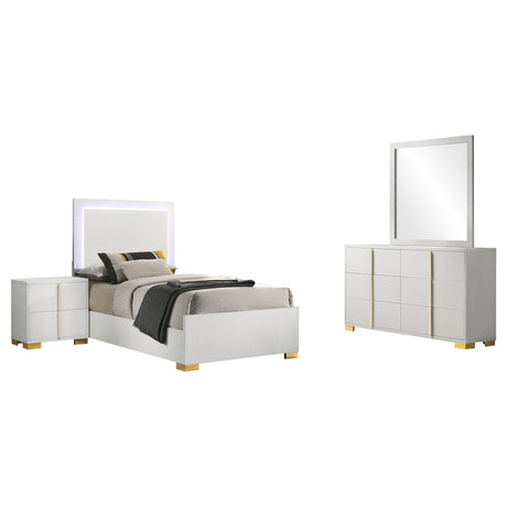 Marceline 4-piece Twin Bedroom Set White - Tampa Furniture Outlet
