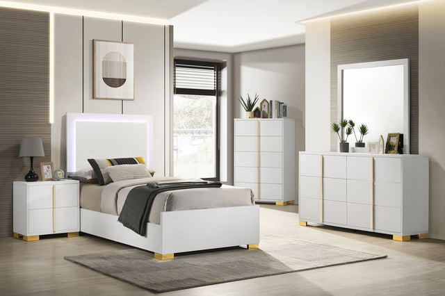Tampa Furniture Outlet - Coaster - Marceline 5-piece Twin Bedroom Set White - 222931T-S5