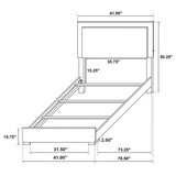 Marceline 5-piece Twin Bedroom Set White - Tampa Furniture Outlet
