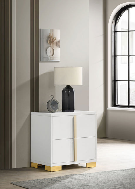 Marceline 2-drawer Nightstand White - Tampa Furniture Outlet