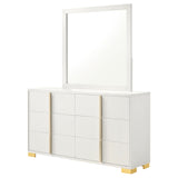 Marceline 6-drawer Dresser with Mirror White - Tampa Furniture Outlet