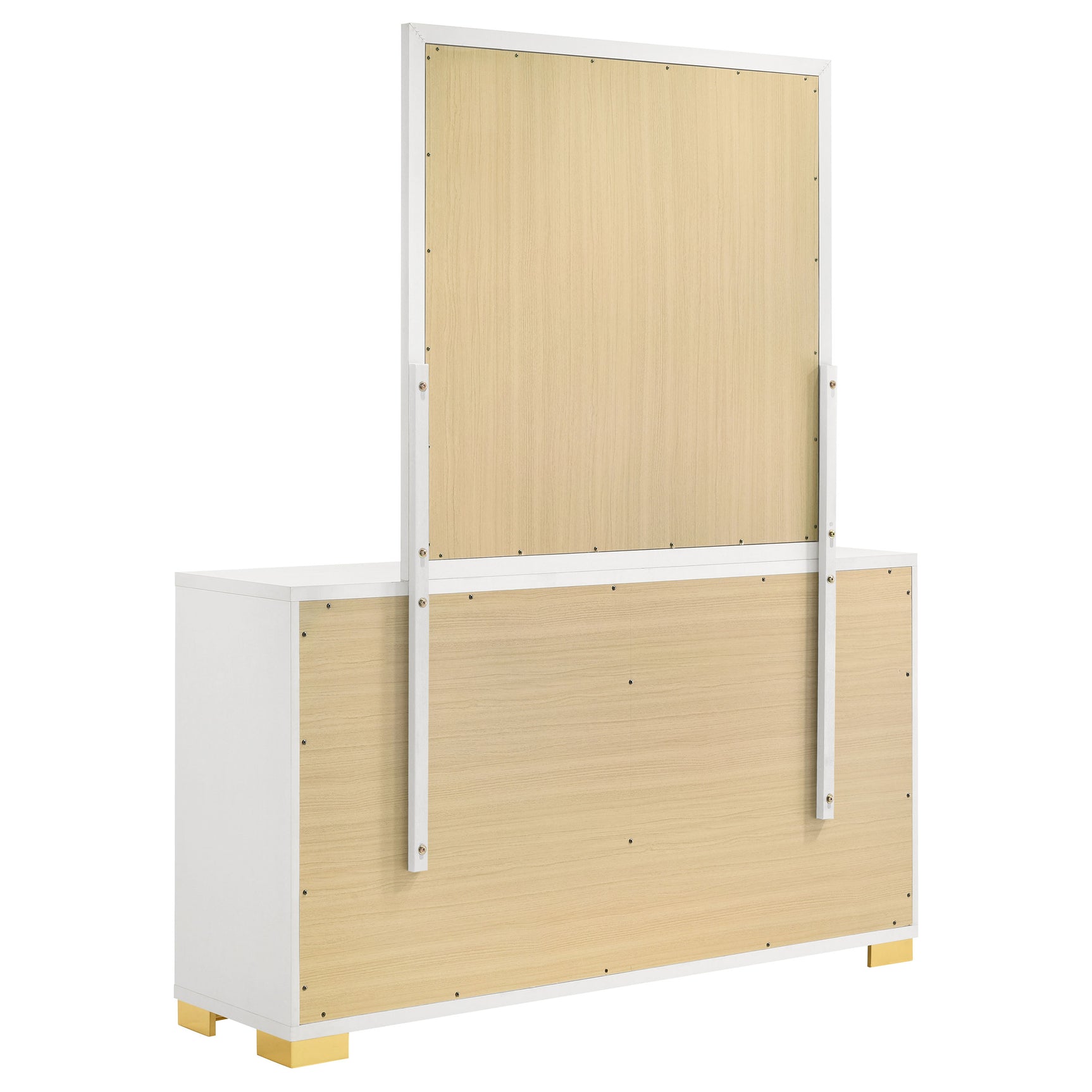 Marceline 6-drawer Dresser with Mirror White - Tampa Furniture Outlet