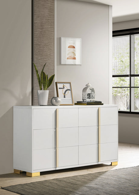 Marceline 6-drawer Dresser White - Tampa Furniture Outlet