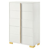 Marceline 5-drawer Bedroom Chest White - Tampa Furniture Outlet