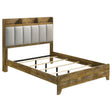 Tampa Furniture Outlet - Coaster - Henderson 57-inch Eastern King Bookcase Panel Bed Medium Oak - 222971KE