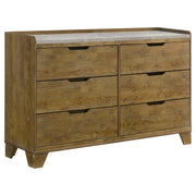 Tampa Furniture Outlet - Coaster - Henderson 6-drawer Bedroom Dresser Cabinet Medium Oak - 222973