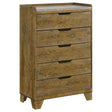 Tampa Furniture Outlet - Coaster - Henderson 5-drawer Bedroom Chest of Drawers Medium Oak - 222975