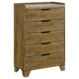 Tampa Furniture Outlet - Coaster - Henderson 5-drawer Bedroom Chest of Drawers Medium Oak - 222975