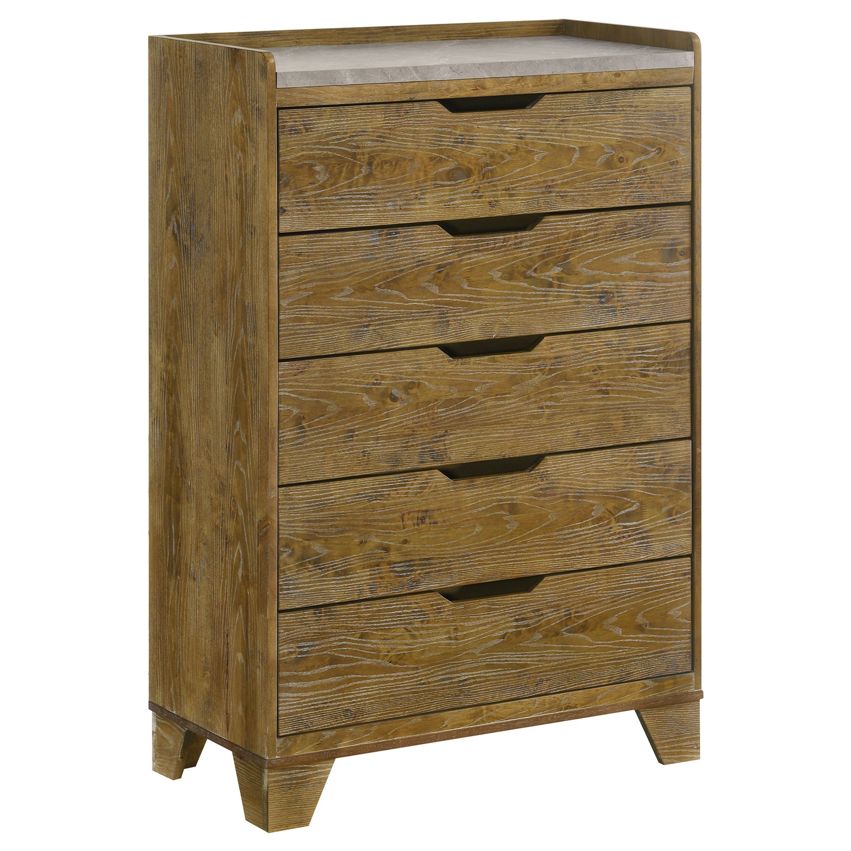 Tampa Furniture Outlet - Coaster - Henderson 5-drawer Bedroom Chest of Drawers Medium Oak - 222975