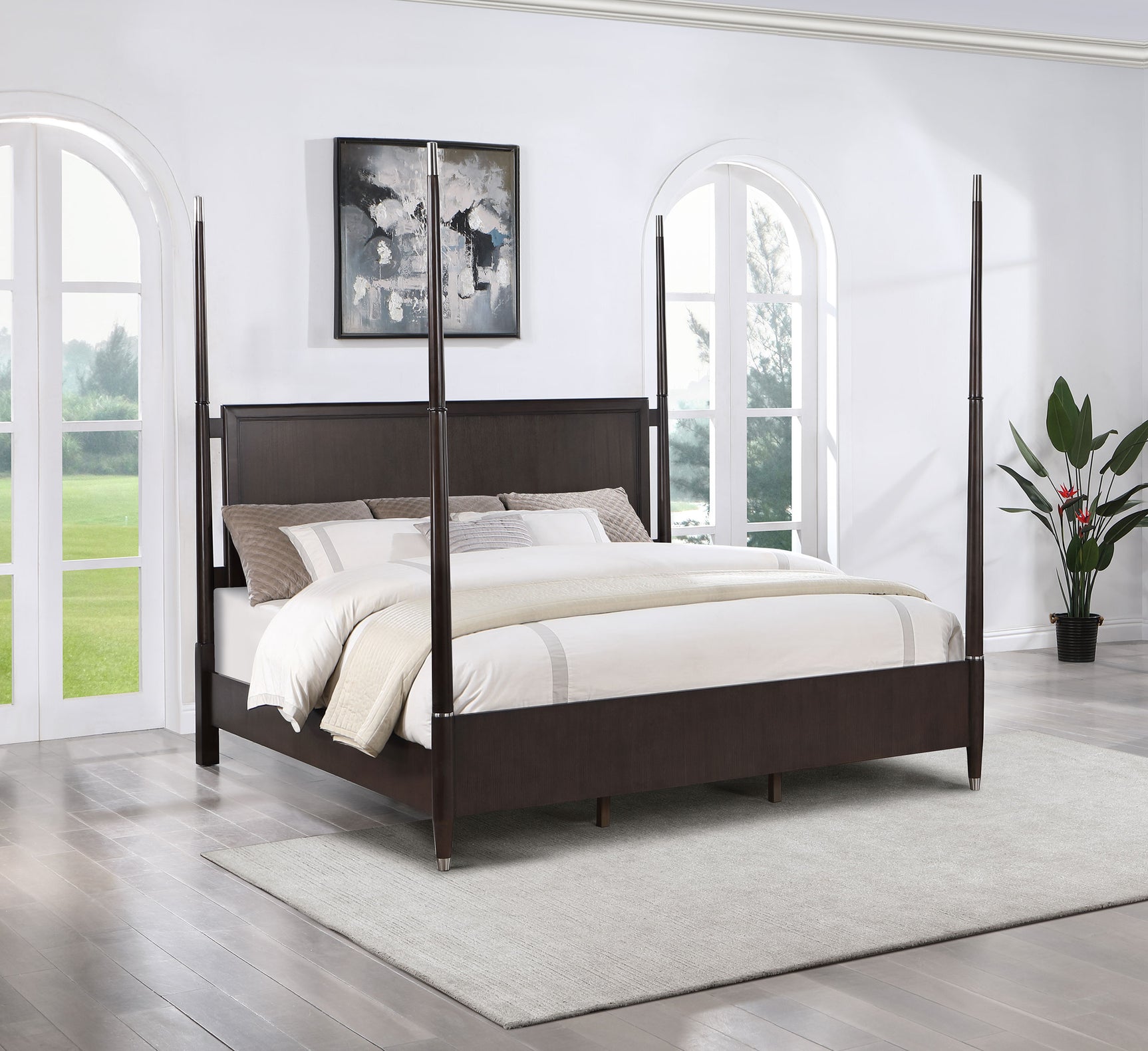 Emberlyn Wood Queen Poster Bed Brown - Tampa Furniture Outlet