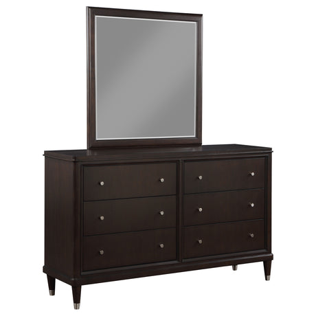 Tampa Furniture Outlet - Coaster - Emberlyn 6-drawer Dresser with Mirror Brown - 223063M