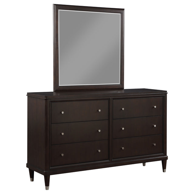 Tampa Furniture Outlet - Coaster - Emberlyn 6-drawer Dresser with Mirror Brown - 223063M