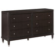 Tampa Furniture Outlet - Coaster - Emberlyn 6-drawer Dresser Brown - 223063