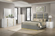 Tampa Furniture Outlet - Coaster - Ines 5-piece Eastern King Bedroom Set Grey and White High Gloss - 223091GRYKE-S5