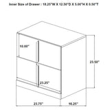 Ines 2-drawer Nightstand Bedside Table White High Gloss