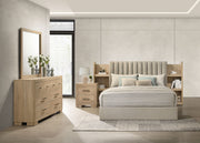 Tampa Furniture Outlet - Coaster - Arielle 4-piece Queen Bedroom Set Light Oak - 223111Q-S4