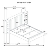 Arielle Queen Bookcase Panel Storage Bed Light Oak