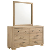 Tampa Furniture Outlet - Coaster - Arielle 6-drawer Bedroom Dresser with Mirror Light Oak - 223113M