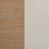 Leanne Queen LED Panel Bed Off White and Light Oak
