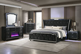 Tampa Furniture Outlet - Coaster - Lorient 5-piece Queen Bedroom Set Black - 223161Q-S5B